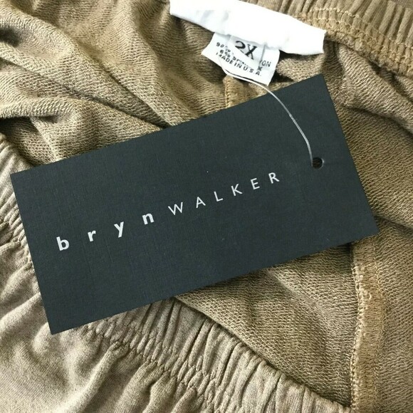 Bryn Walker Siro Rayon Pull On High Rise Stretch Slim Pants Brown Plus 2x NWT - Picture 6 of 7
